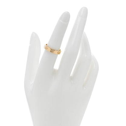 Cartier 18K Yellow Gold Diamond 4mm LOVE Wedding Band Ring 53 6.5 2 of 4