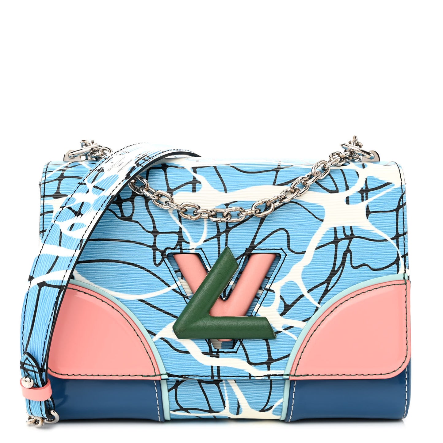 Epi Twist Shoulder Bag MM Aqua