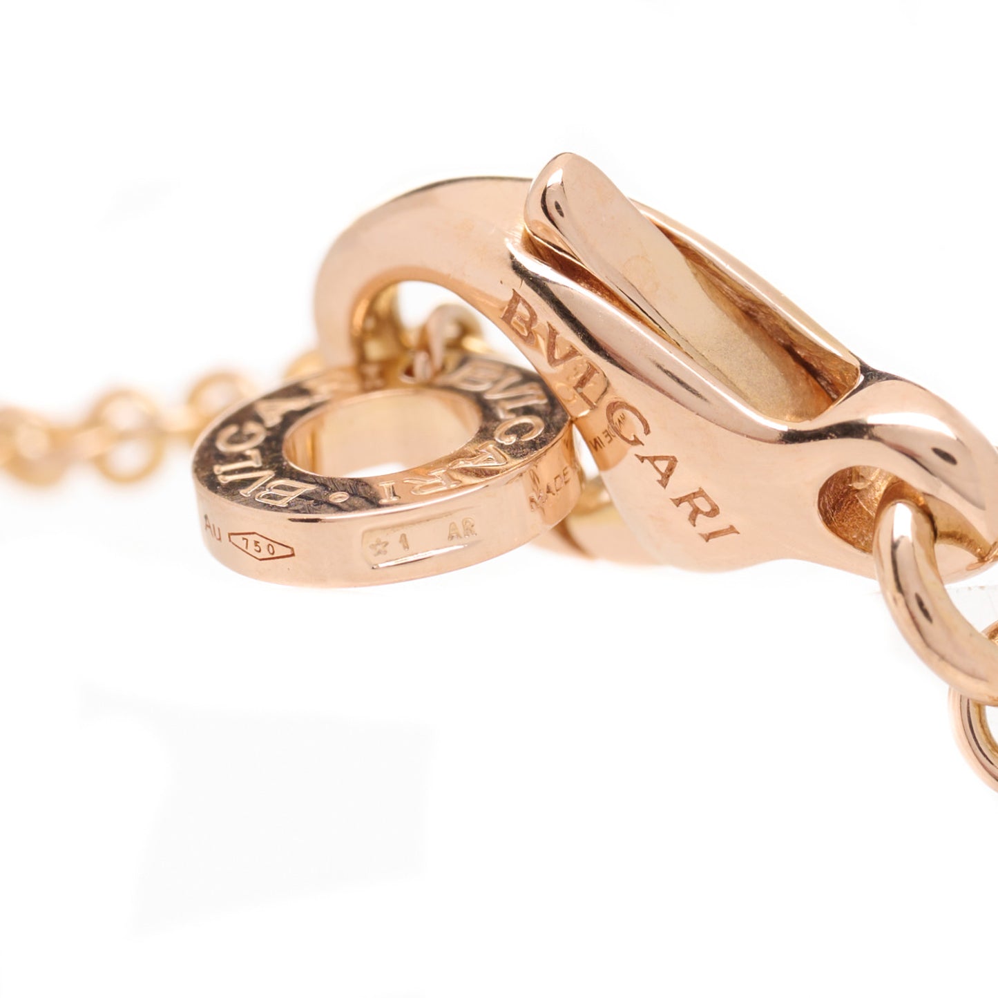18K Rose Gold Diamond B.Zero1 Open Legends Pendant Necklace