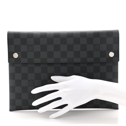 Louis Vuitton Damier Graphite Alpha Triple Pochette 2 of 12