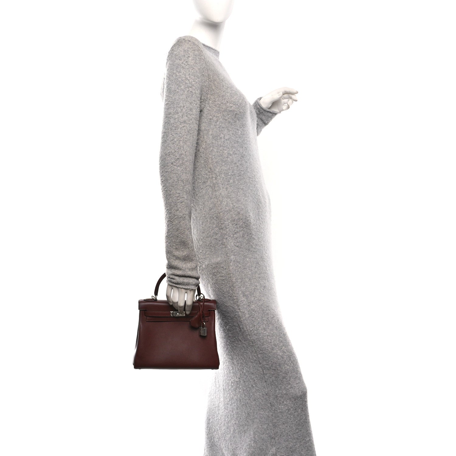 Hermes Cheri Calfskin Kelly Retourne 25 Terre 2 of 13