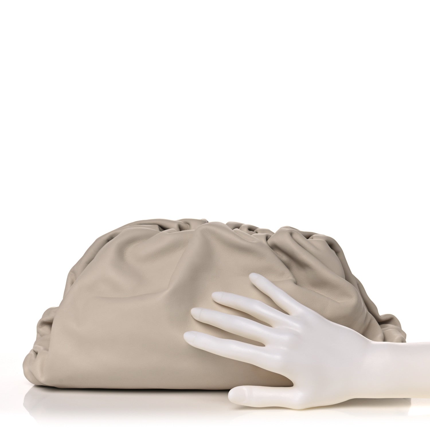 Bottega Veneta Smooth Butter Calf The Pouch Oversized Clutch Mist 2 of 8