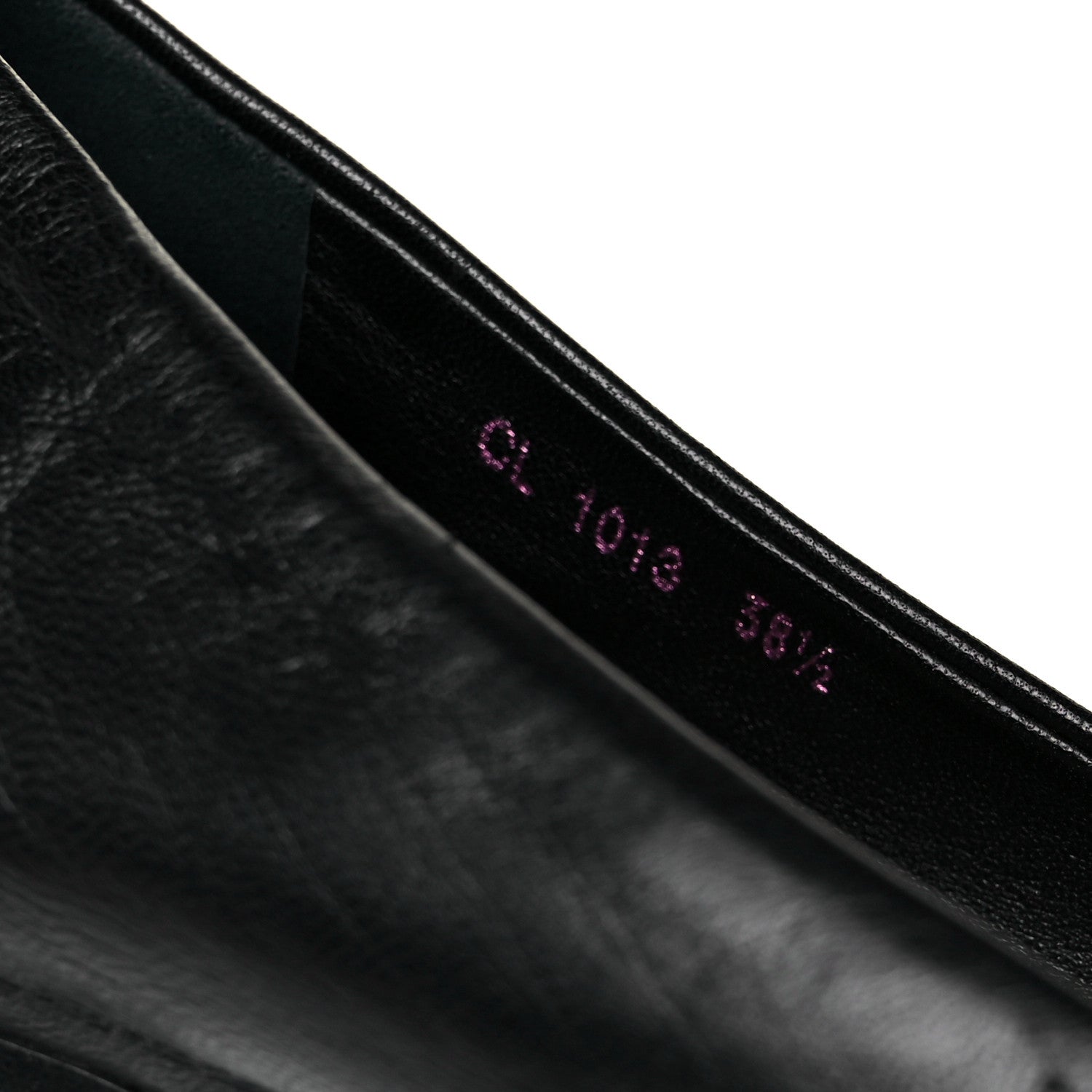 Christian Dior Calfskin Pointed Toe Flats 38.5 Black Pink 7 of 9