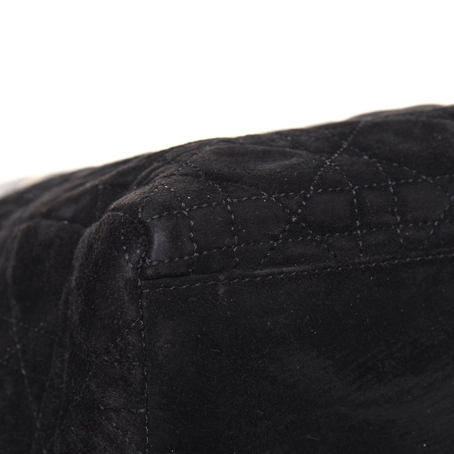 Suede Cannage Medium Lady Dior Black