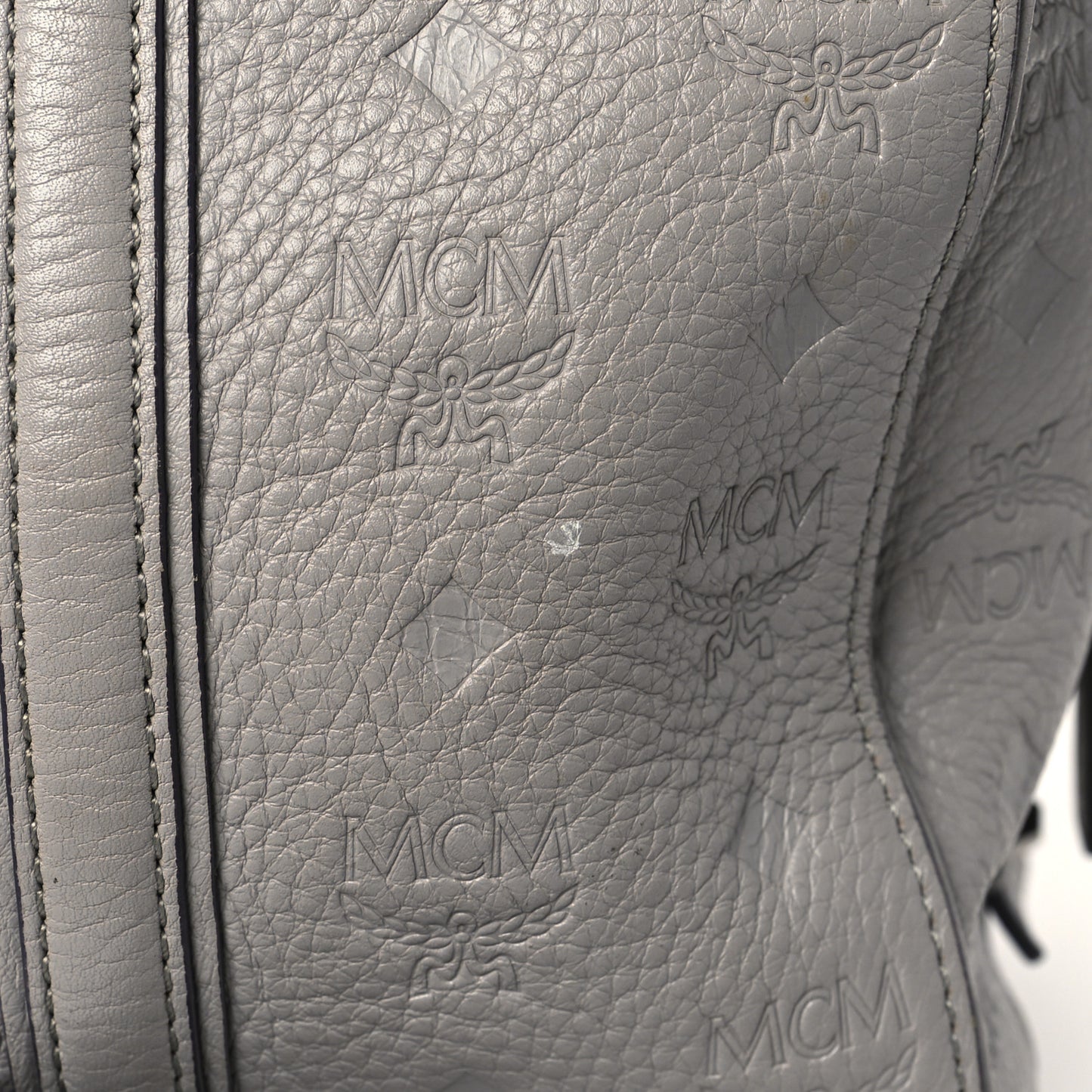 Calfskin Ottomar Monogram Essential Boston Bag Grey