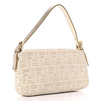 Fendi Lurex Zucca Baguette Gold Silver 3 of 12