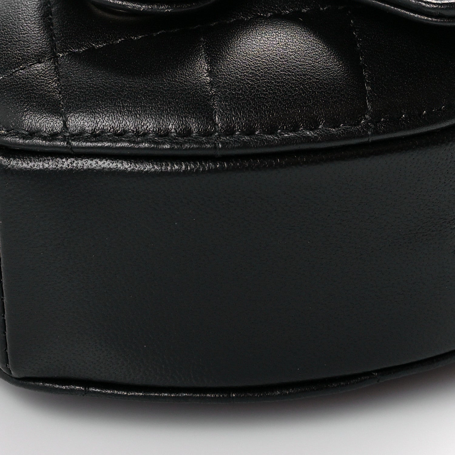 Chanel Lambskin Quilted CC In Love Heart Waist Belt Bag With Chain Black 10 of 11