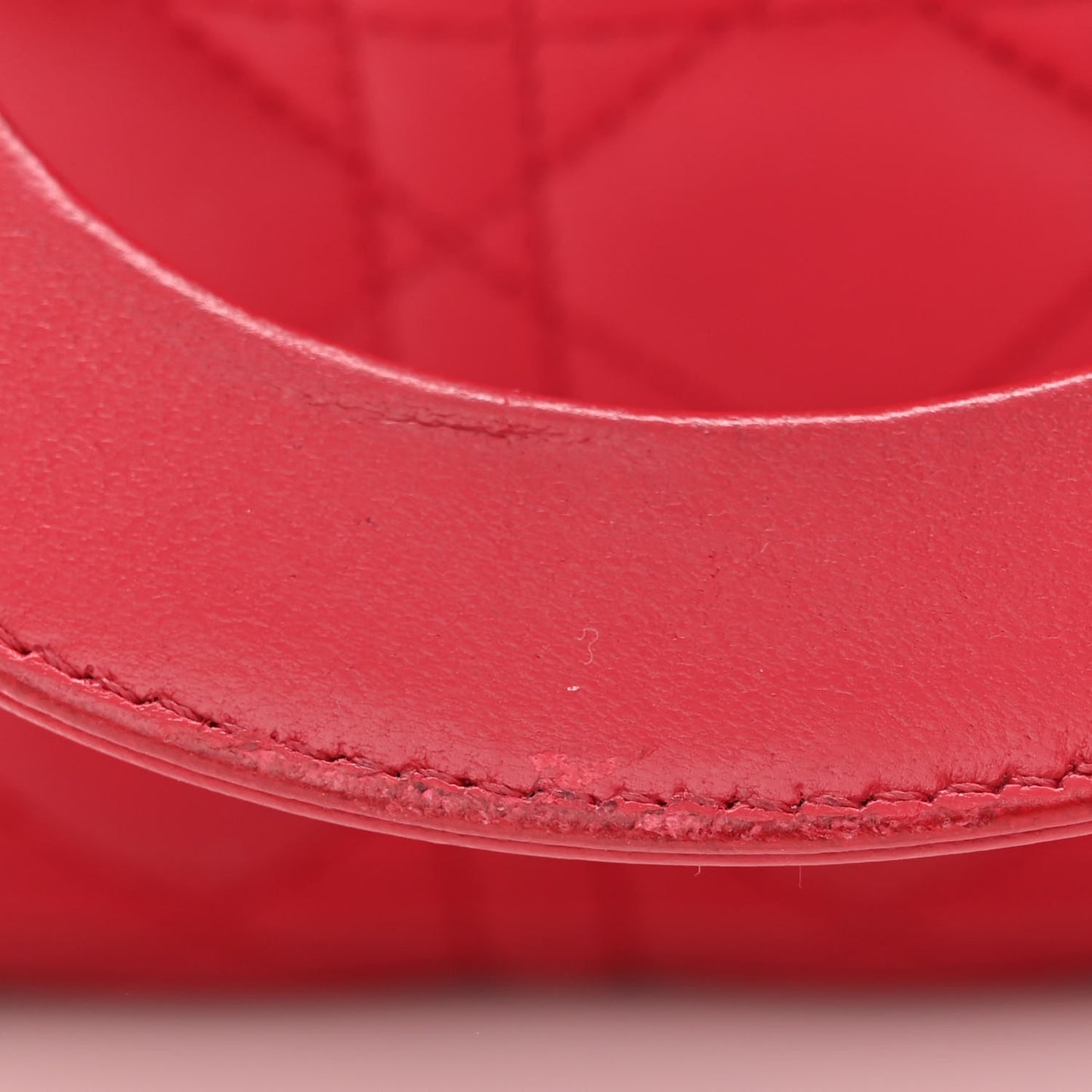 Lambskin Cannage Mini Lady Dior Red