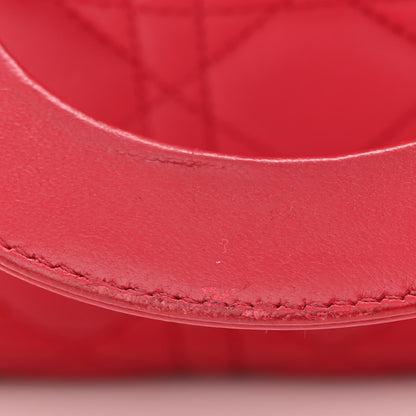 Christian Dior Lambskin Cannage Mini Lady Dior Red 11 of 14