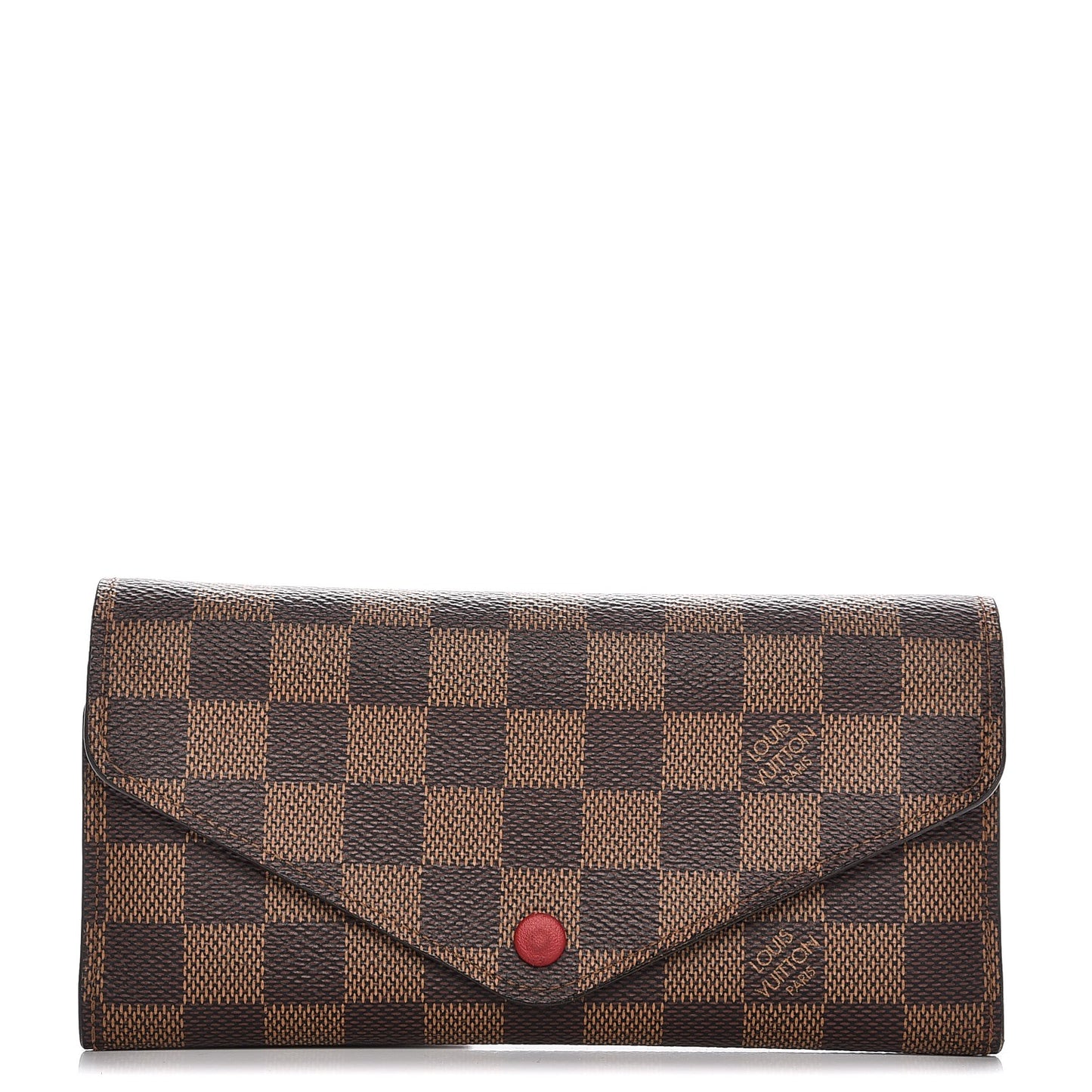 Damier Ebene Josephine Wallet Red