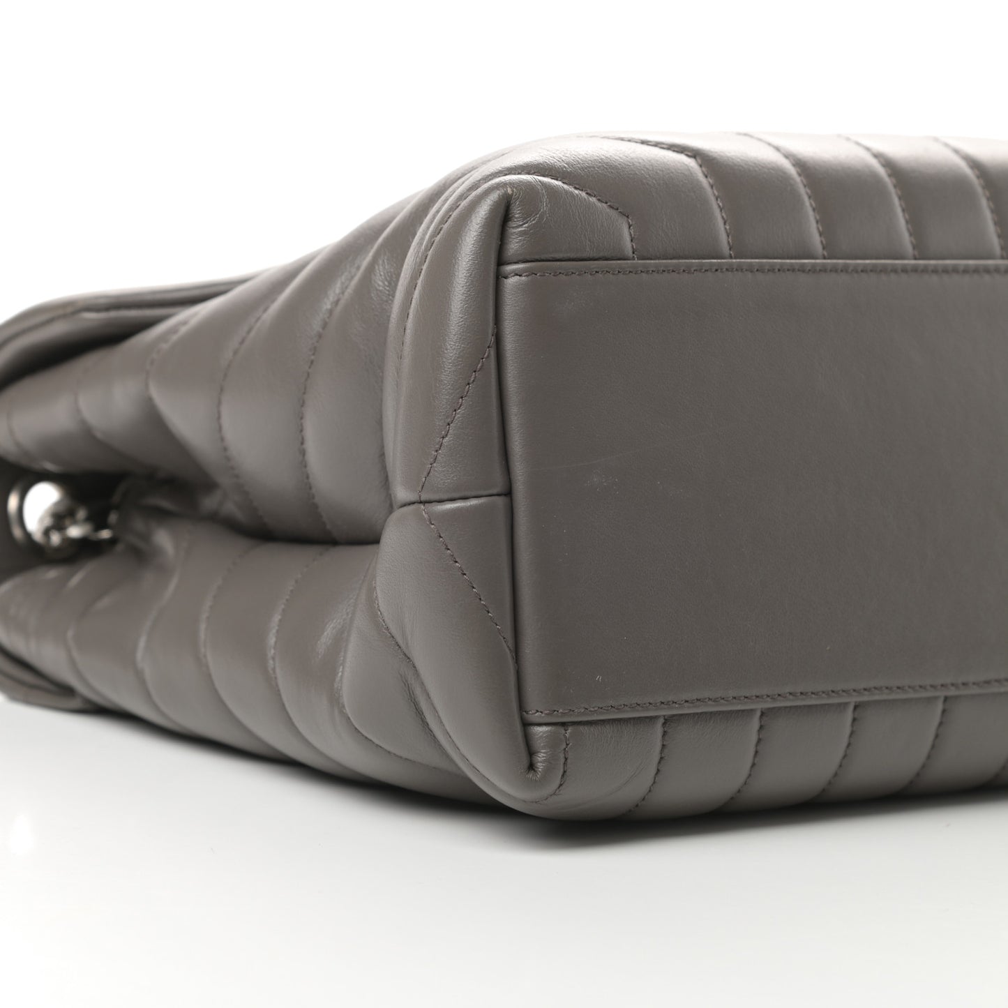 Calfskin Y Quilted Monogram Medium Loulou Chain Satchel Earth
