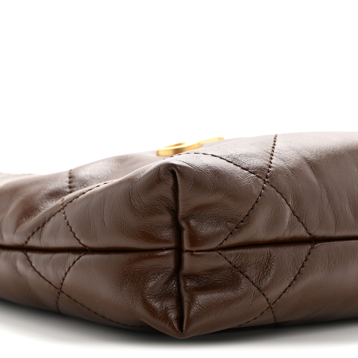 Chanel Shiny Calfskin Quilted Mini Chanel 22 Brown 9 of 10
