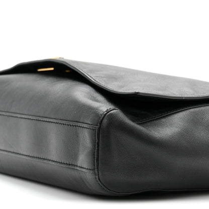 Saint Laurent Smooth Calfskin Suede Medium Reversible Monogram Kate Satchel Black 10 of 10