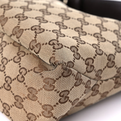 Gucci Monogram Medium Horsebit Chain Hobo Dark Brown 12 of 17