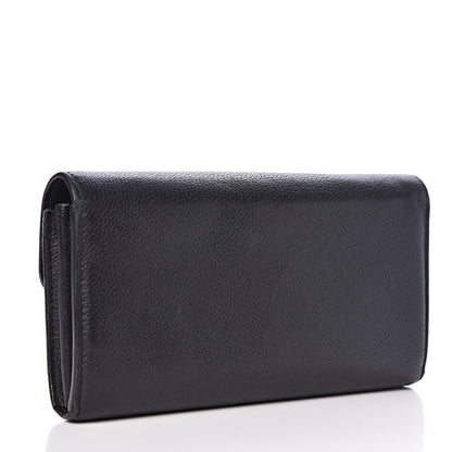 Louis Vuitton Calfskin Lockme Wallet Black 3 of 10