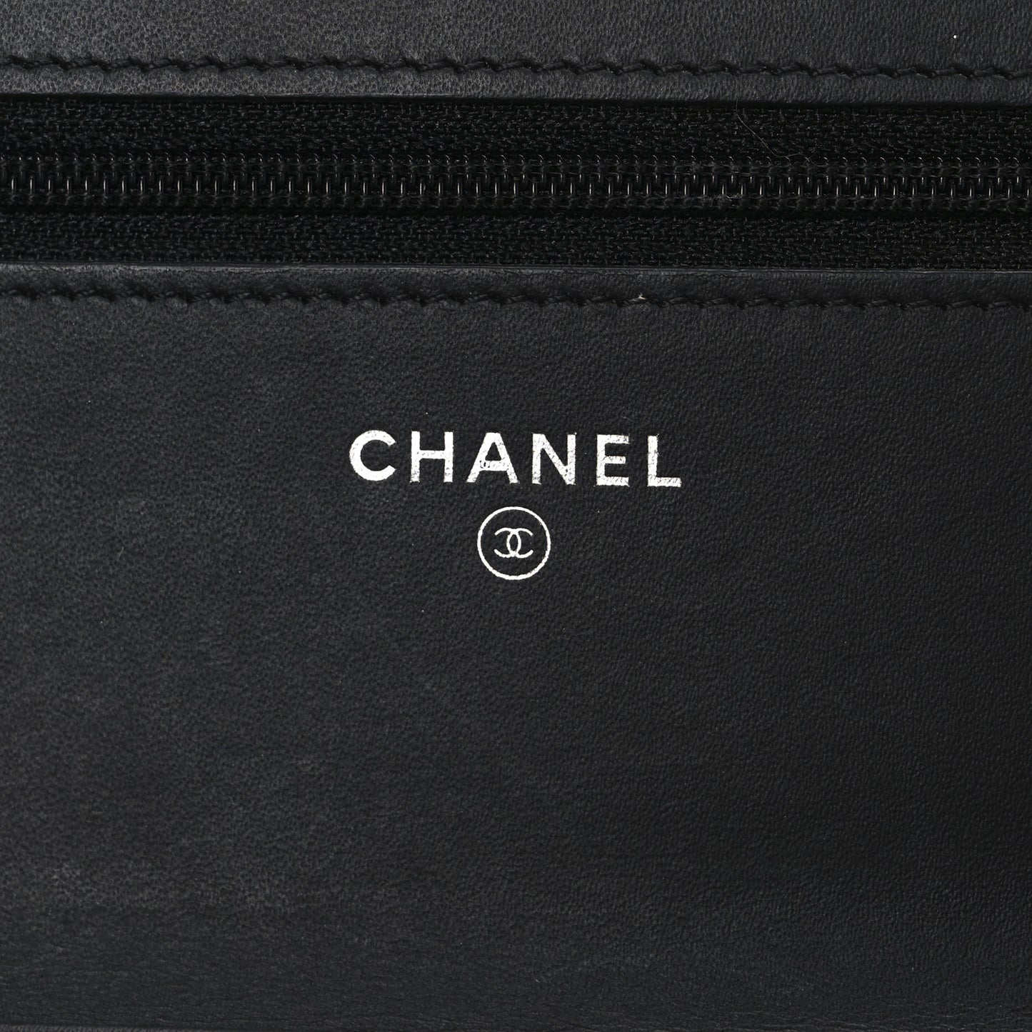 Patent Calfskin Quilted Boy Wallet On Chain WOC Black