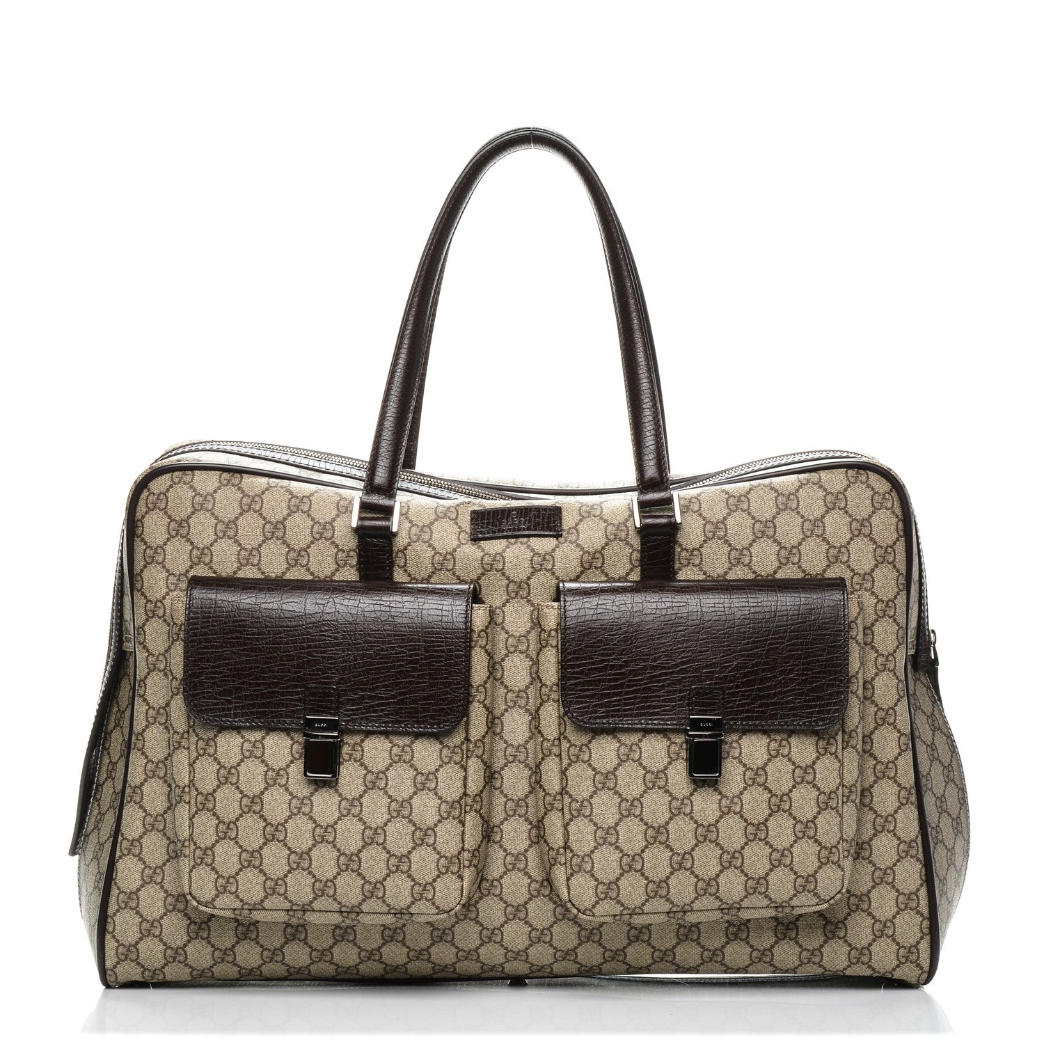 Gucci GG Plus Monogram Duffle Bag Dark Brown 1 of 7