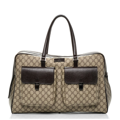 Gucci GG Plus Monogram Duffle Bag Dark Brown 1 of 7