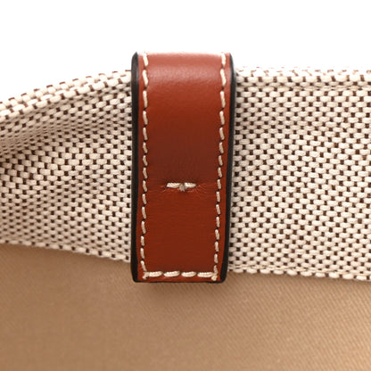 Chloe Cotton Calfskin Large Woody Ribbon Tote White Brown 11 of 11