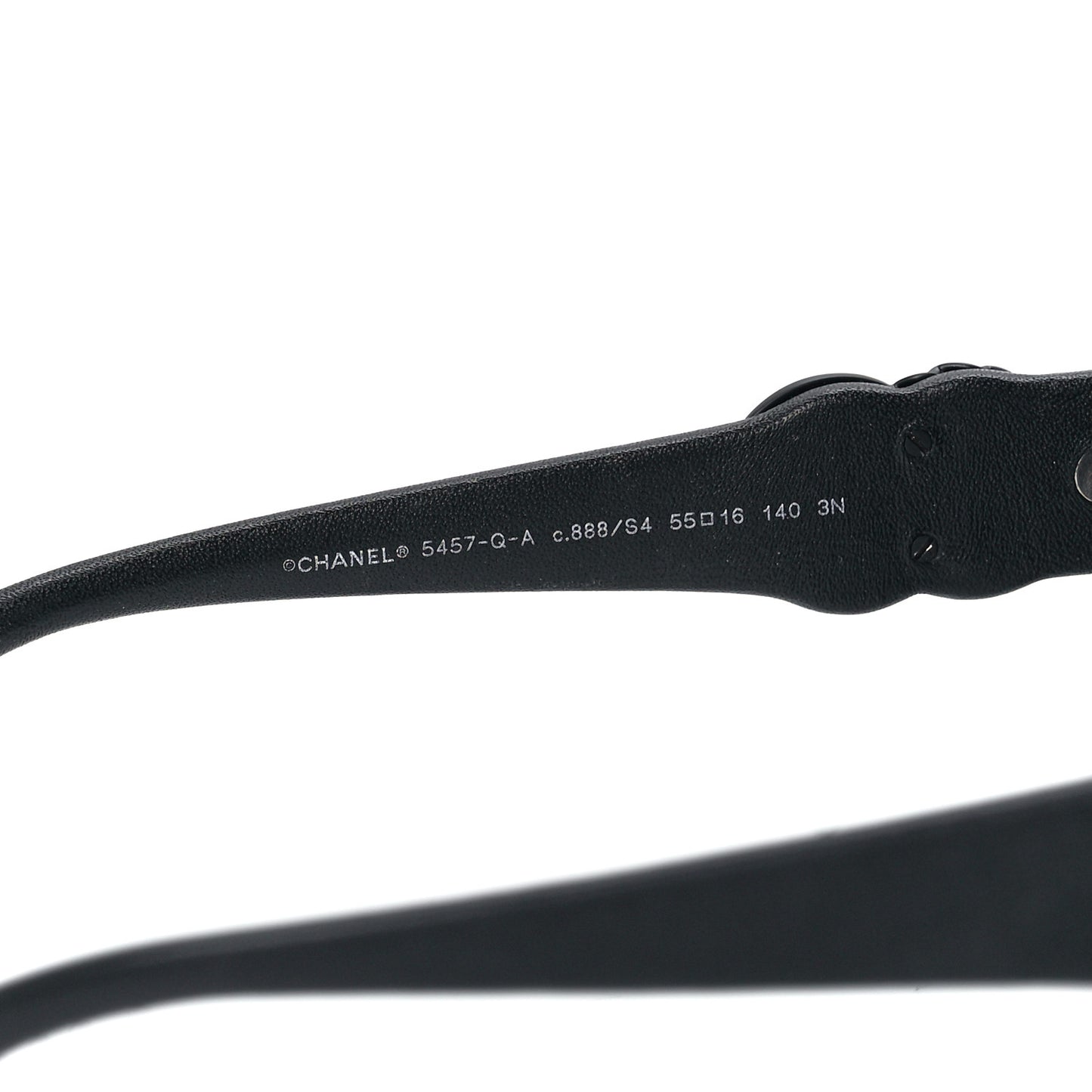 Acetate Lambskin CC Sunglasses 5457-Q-A Black