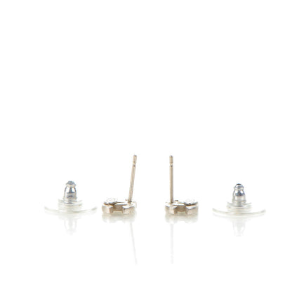 Chanel Crystal Mini Timeless CC Earrings Silver 4 of 5