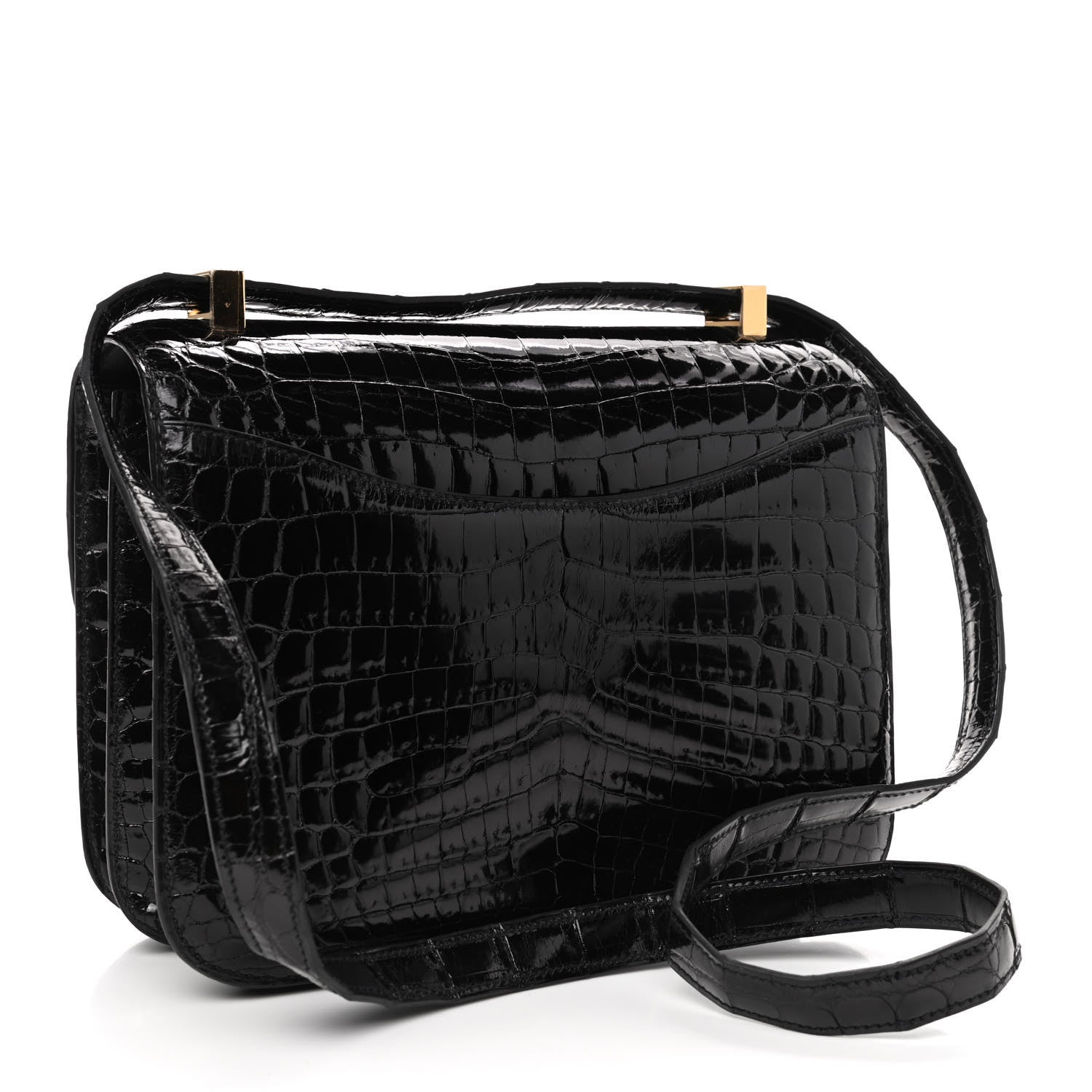 Hermes Shiny Niloticus Crocodile Constance 24 Black 2 of 20