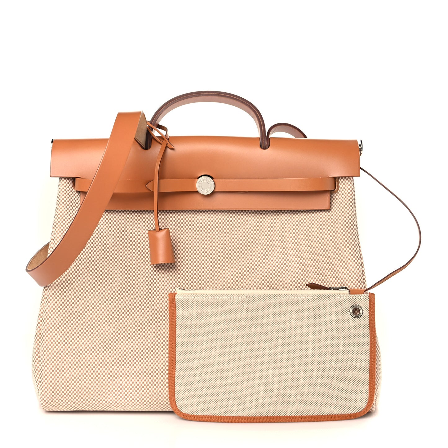 Vache Hunter Calfskin Criss Viking Herbag Zip Retourne 39 MM Ecru Beige Naturel
