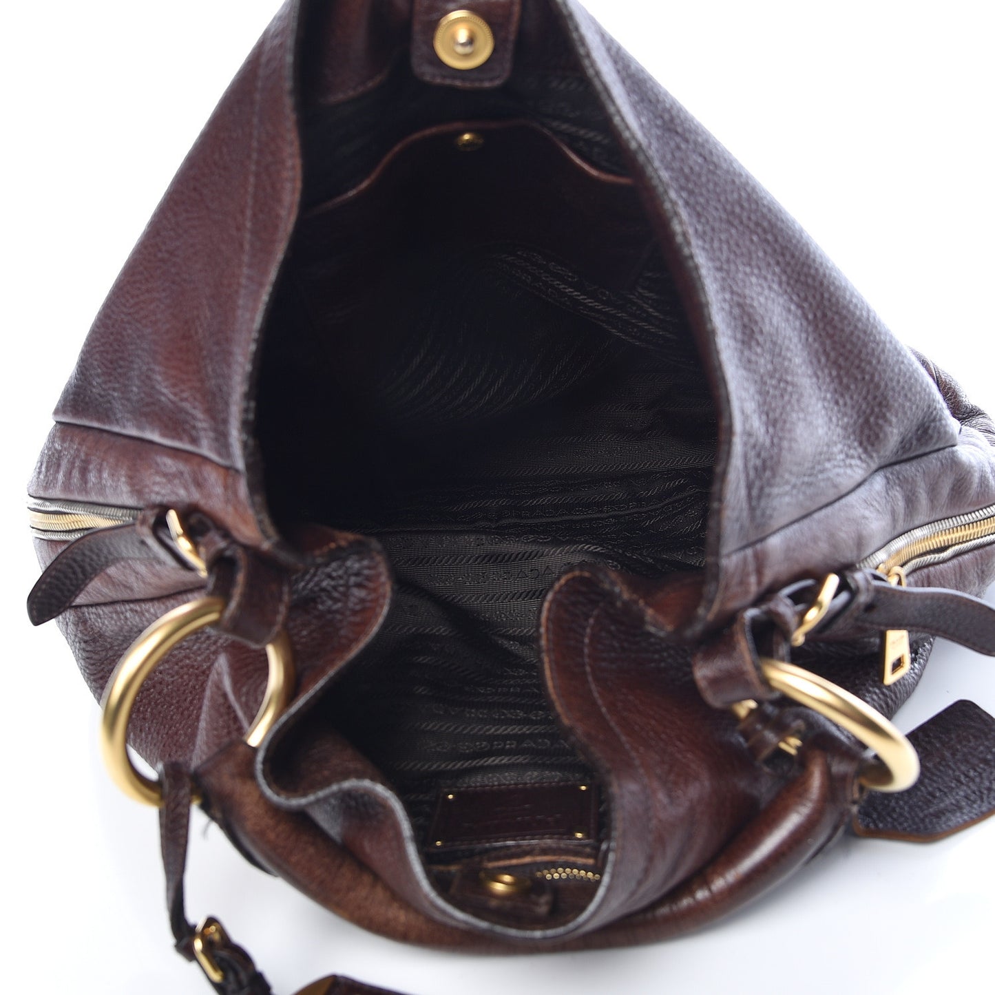 Vitello Daino Zip Hobo Bruciato