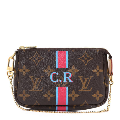 Louis Vuitton Monogram My LV Heritage Mini Pochette Accessories Blue Claire Rouge 1 of 6