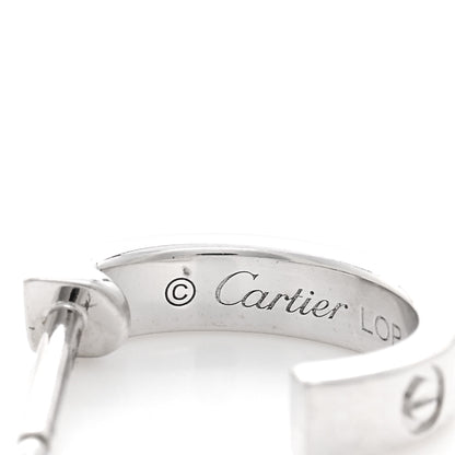 Cartier 18K White Gold Small LOVE Hoop Earrings 4 of 5