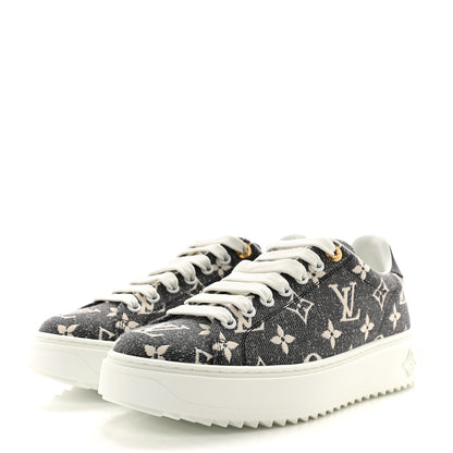 Louis Vuitton Denim Monogram Time Out Sneakers 38 3 of 8