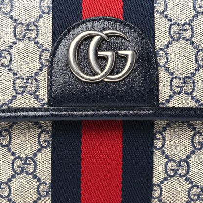 Gucci GG Supreme Monogram Web Small Ophidia Belt Bag 90 36 Beige Navy 8 of 10