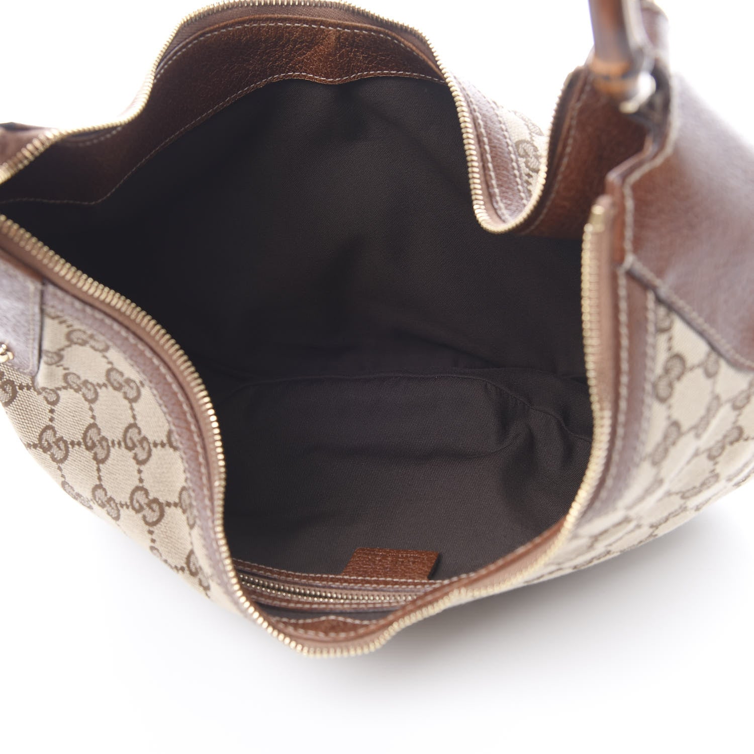Gucci Monogram Bamboo Ring Hobo Brown 5 of 14