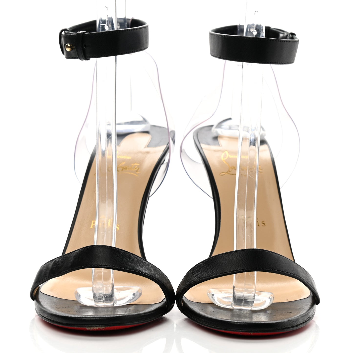 Shiny Nappa PVC Jonatina 100 Sandals 40.5 Black