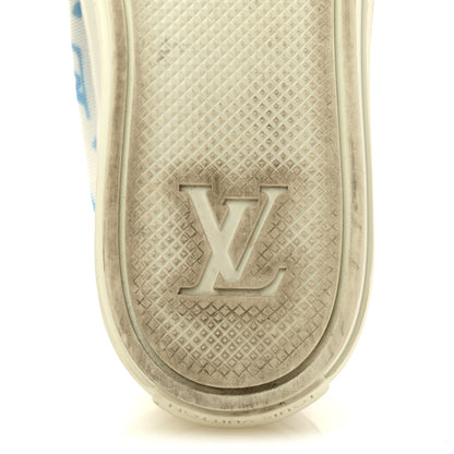 Louis Vuitton Technical Fabric Calfskin Monogram Stellar Sneakers 35  Blue 8 of 12