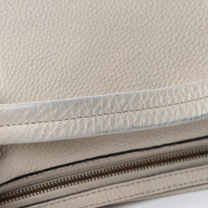 Gucci Pebbled Calfskin Twill Medium Top Handle Satchel White 12 of 25