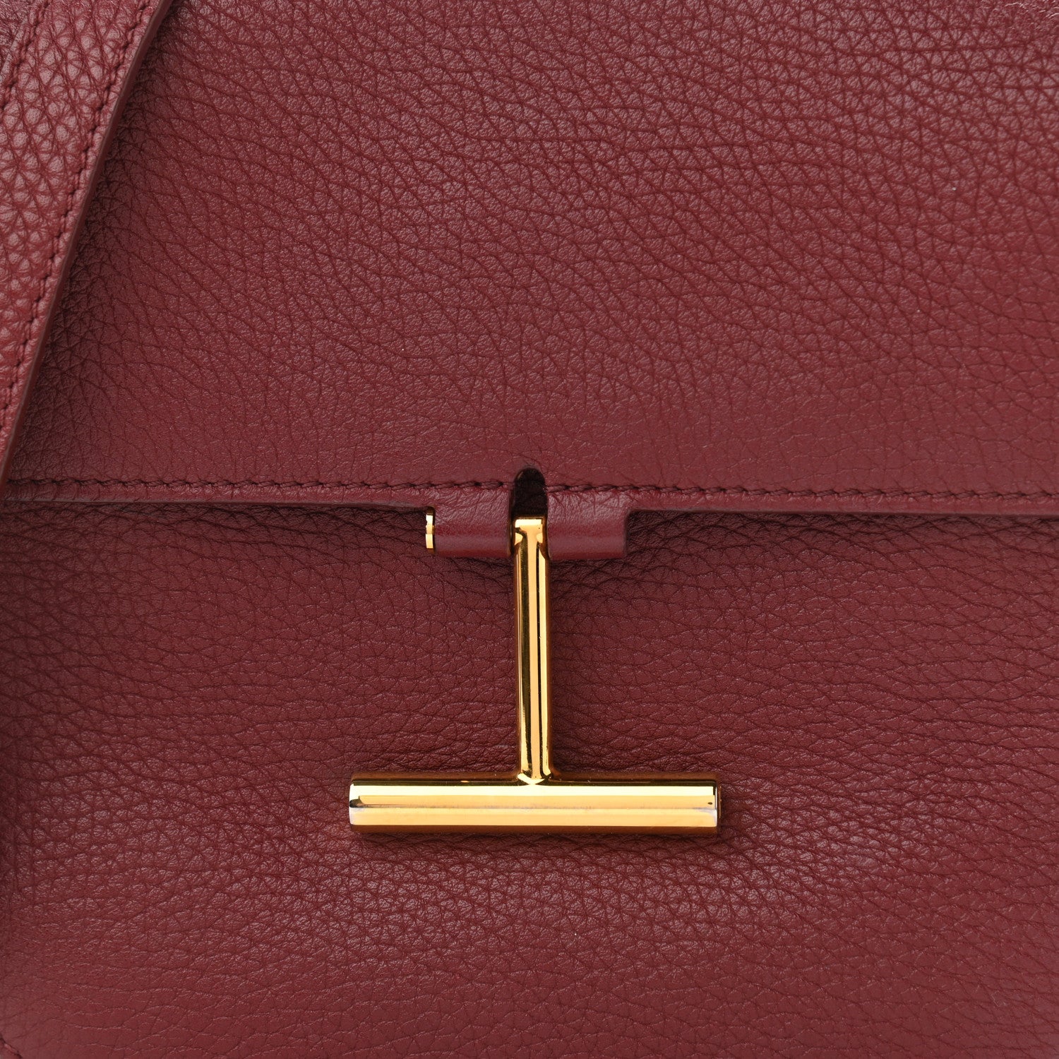 Tom Ford Calfskin Small T Clasp Tara Crossbody Bag Cabernet 7 of 10