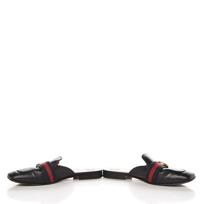 Gucci Calfskin Web Womens Peyton GG Slippers 35 Black 6 of 11