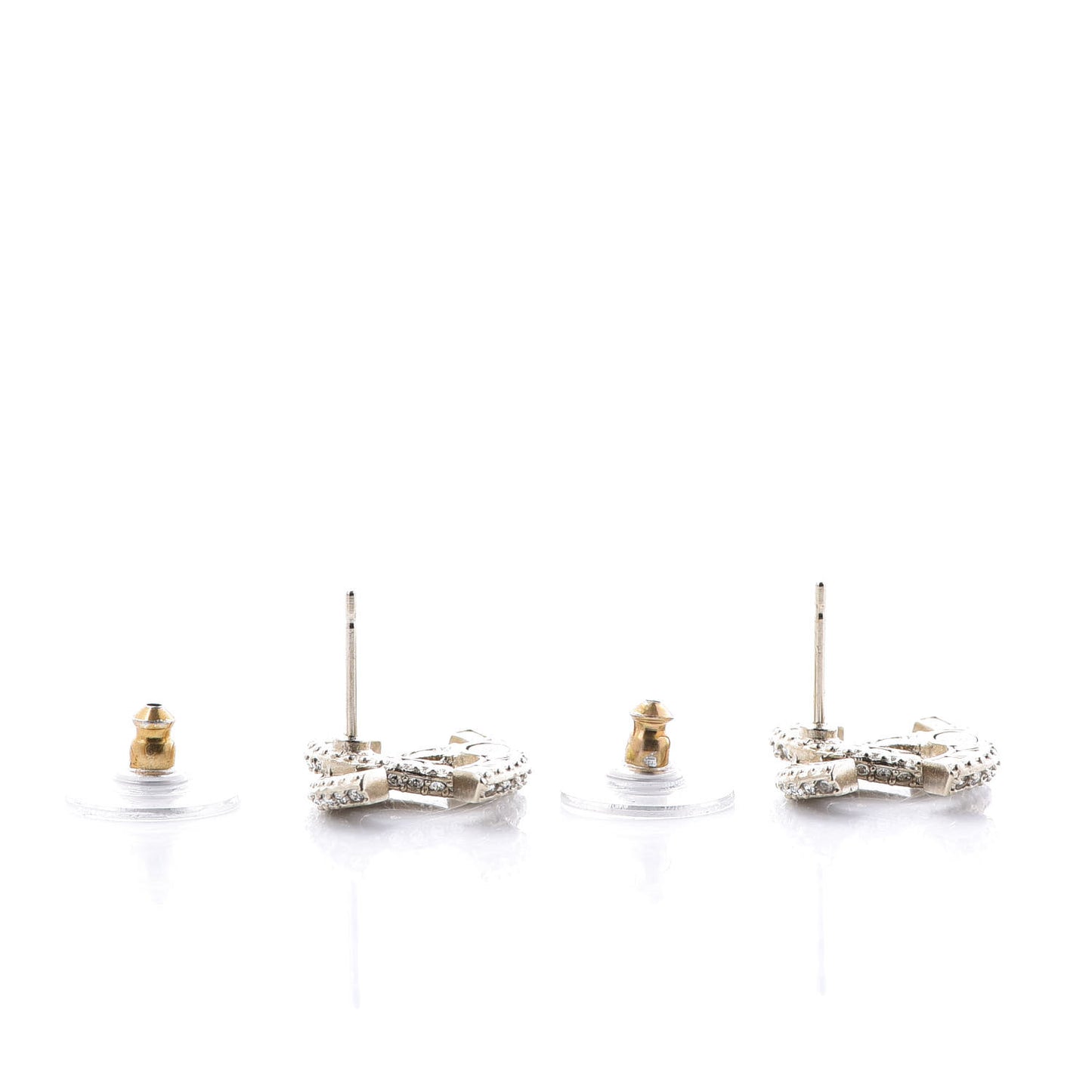 Crystal Timeless CC Earrings Light Gold