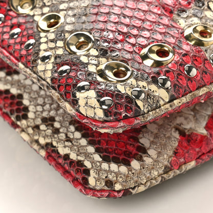 Gucci Snakeskin Large Arli Top Handle Bag Pink Beige 9 of 11