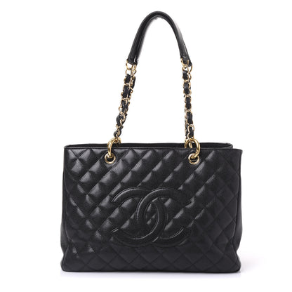 Chanel Caviar Quilted Grand Shopping Tote GST Black 1 of 11