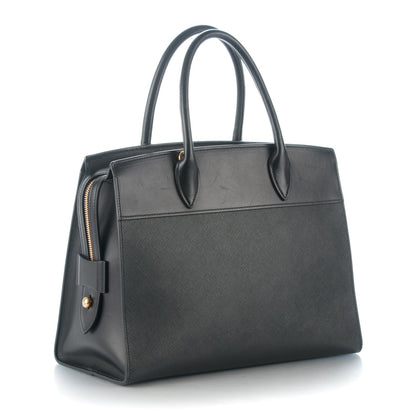 Prada Saffiano City Calfskin Medium Esplanade Tote Black 4 of 8