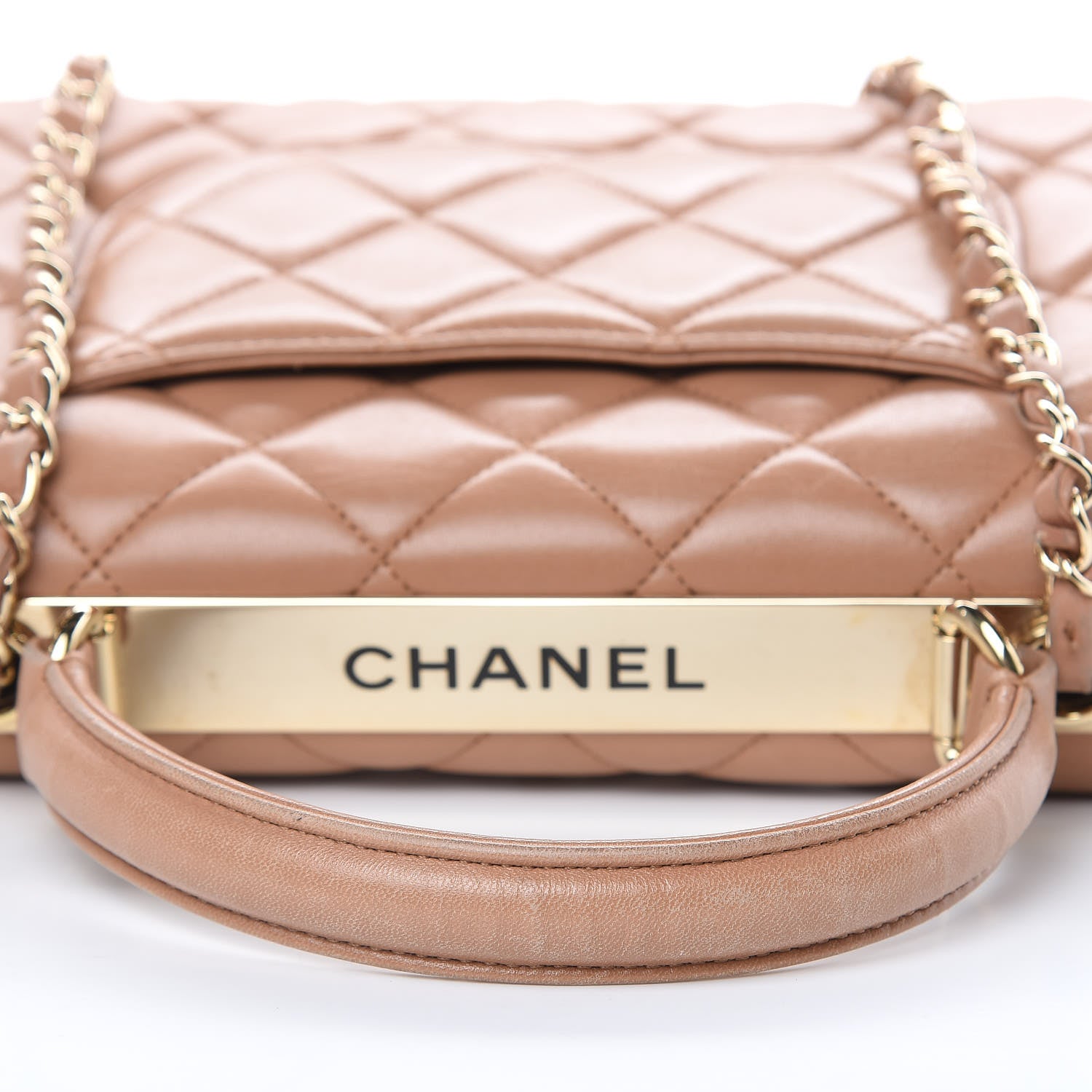 Chanel Lambskin Quilted Small Trendy CC Flap Dual Handle Bag Camel 16 of 20