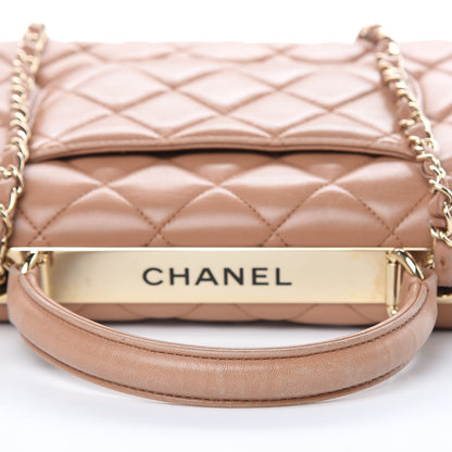 Chanel Lambskin Quilted Small Trendy CC Flap Dual Handle Bag Camel 16 of 20