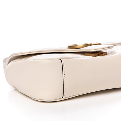 Gucci Calfskin Matelasse Mini GG Marmont Shoulder Bag White 9 of 14
