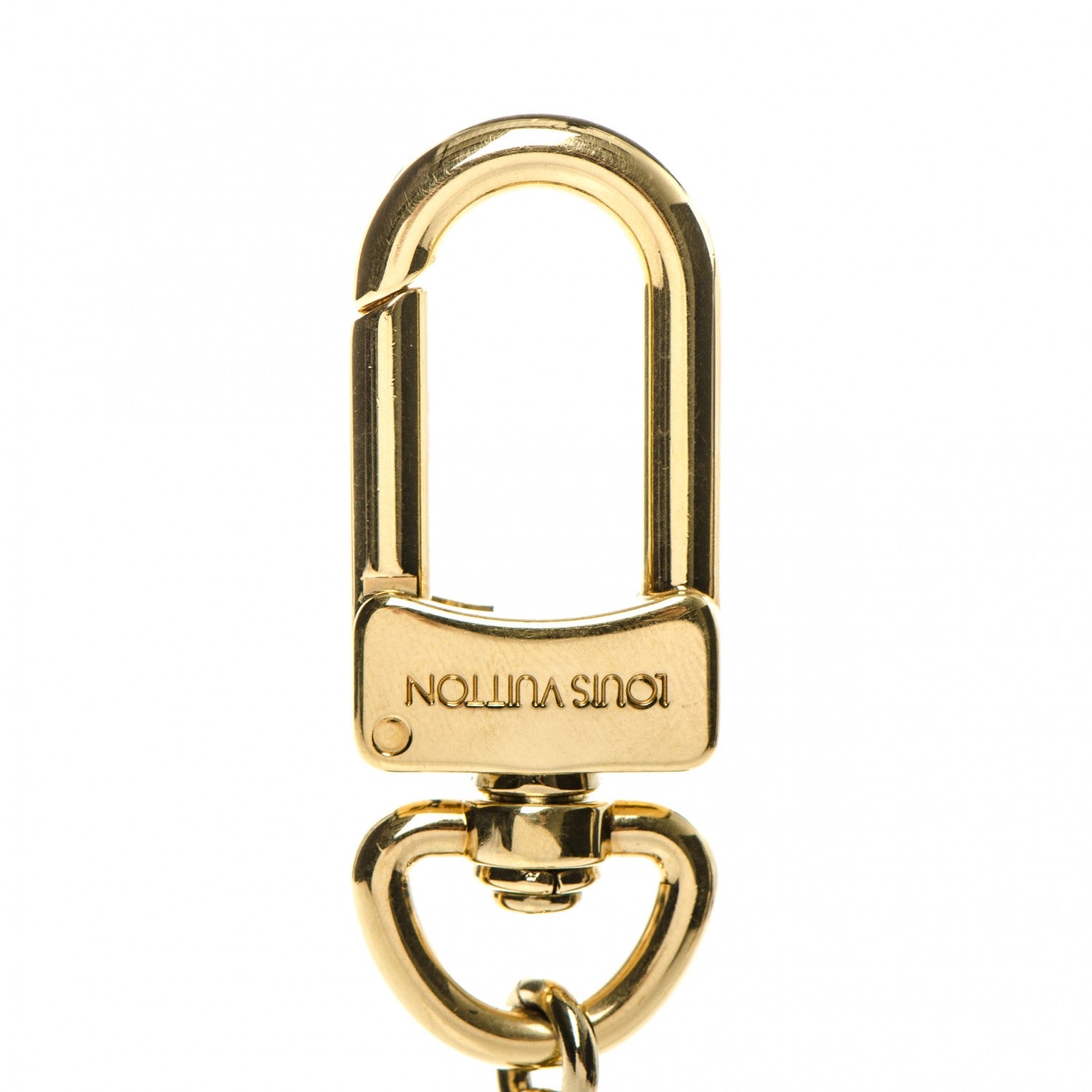 Louis Vuitton Metal Pochette Extender Key Ring Chain Gold 3 of 4