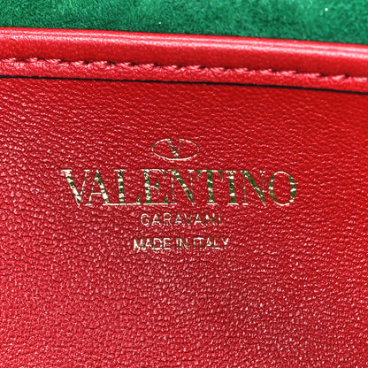 Valentino Garavani Calfskin Rockstud Spike Convertible Shoulder Bag Gea Green 7 of 13