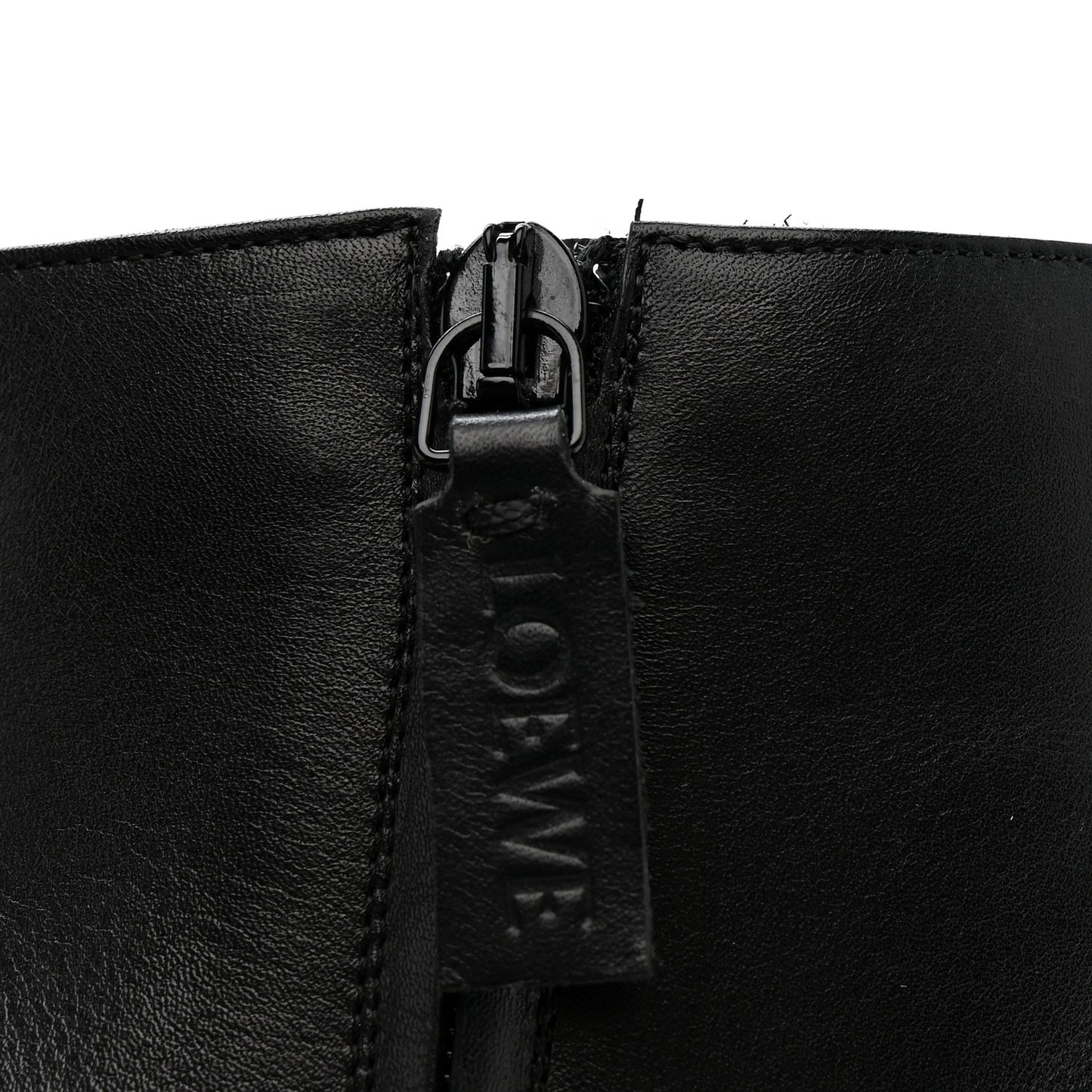 Calfskin Anagram Ankle Boots 37 Black