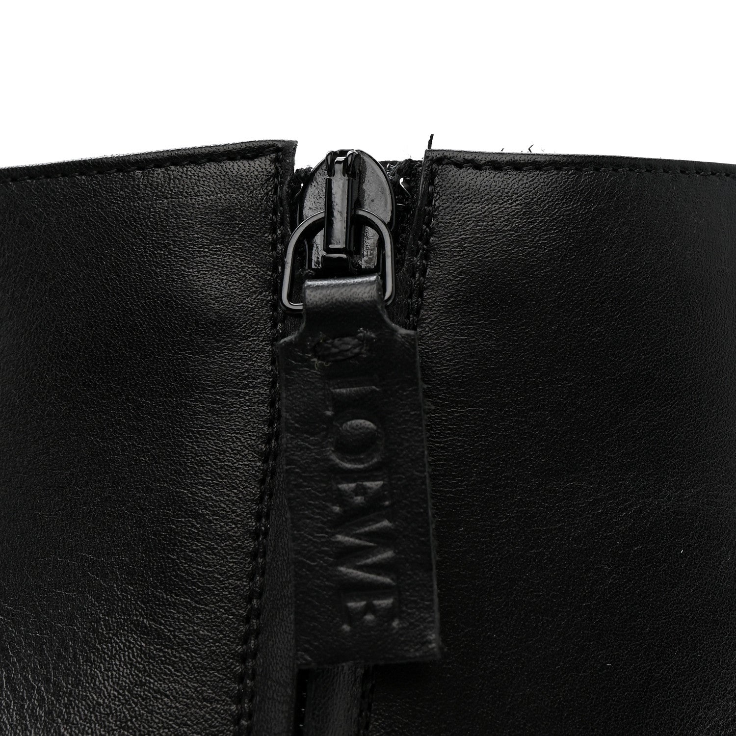 Loewe Calfskin Anagram Ankle Boots 37 Black 10 of 11