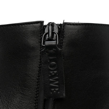 Loewe Calfskin Anagram Ankle Boots 37 Black 10 of 11